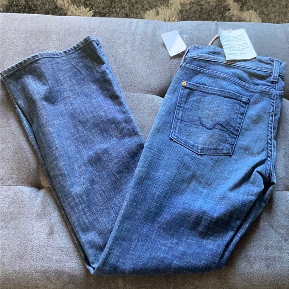 NWT 7 For All Mankind Flare Stretch Jeans - Picture 4 of 8